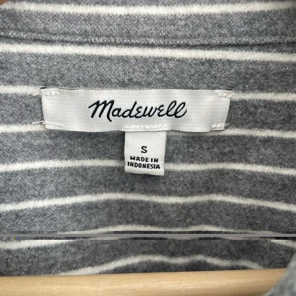 Madewell flannel ex boyfriend brushed cotton button down Shirt Sz S hh5056 - Picture 4 of 5